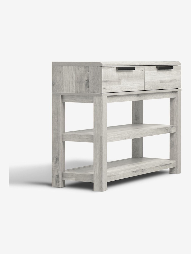Light Grey Bronx Compact Console Table - Image 2 of 6