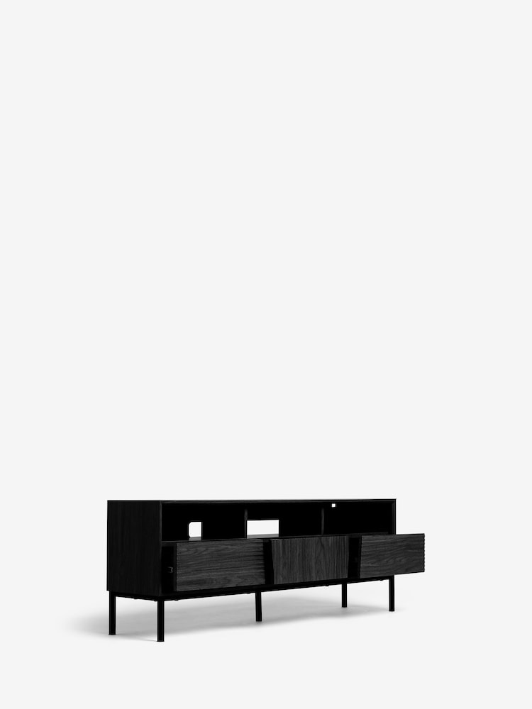 Black Marlow Oak Effect TV Unit Up to 60 Inch - Image 6 of 6