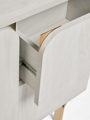 Light Evie Oak Effect Space Saving Small Slim Sideboard - Image 10 of 10