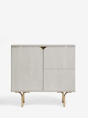 Light Evie Oak Effect Space Saving Small Slim Sideboard - Image 5 of 10