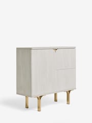 Light Evie Oak Effect Space Saving Small Slim Sideboard - Image 7 of 10