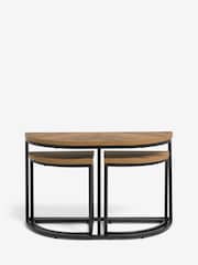Dark Bronx Chevron Set of 3 Nest of Tables - Image 3 of 5