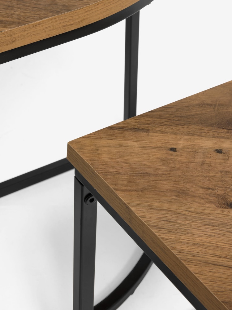 Dark Bronx Chevron Set of 3 Nest of Tables - Image 5 of 5