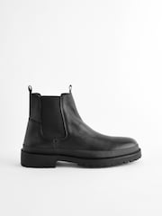Black Cleated Chelsea Boots - Image 3 of 8