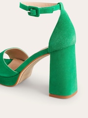 Boden Green Heeled Platform Sandals - Image 4 of 4