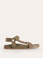 Boden Green Embellished Trek Sandals - Image 1 of 2