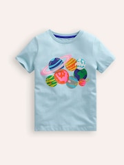 Boden Blue Riso Planet Printed 100% Cotton T-Shirt - Image 1 of 3