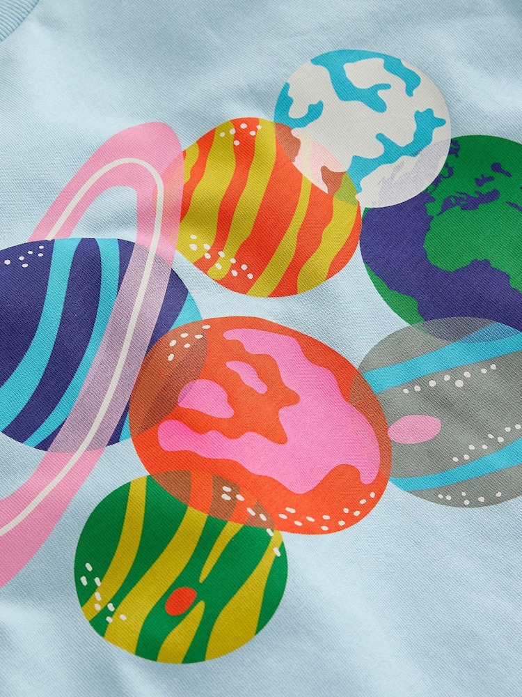 Boden Blue Riso Planet Printed 100% Cotton T-Shirt - Image 3 of 3
