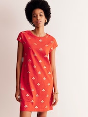 Boden Orange Elsa Wildflower Midi Tea Dress - Image 1 of 5