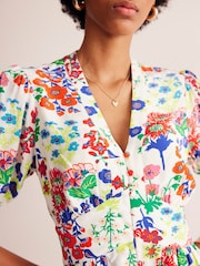 Boden Orange Elsa Wildflower Midi Tea Dress - Image 4 of 5