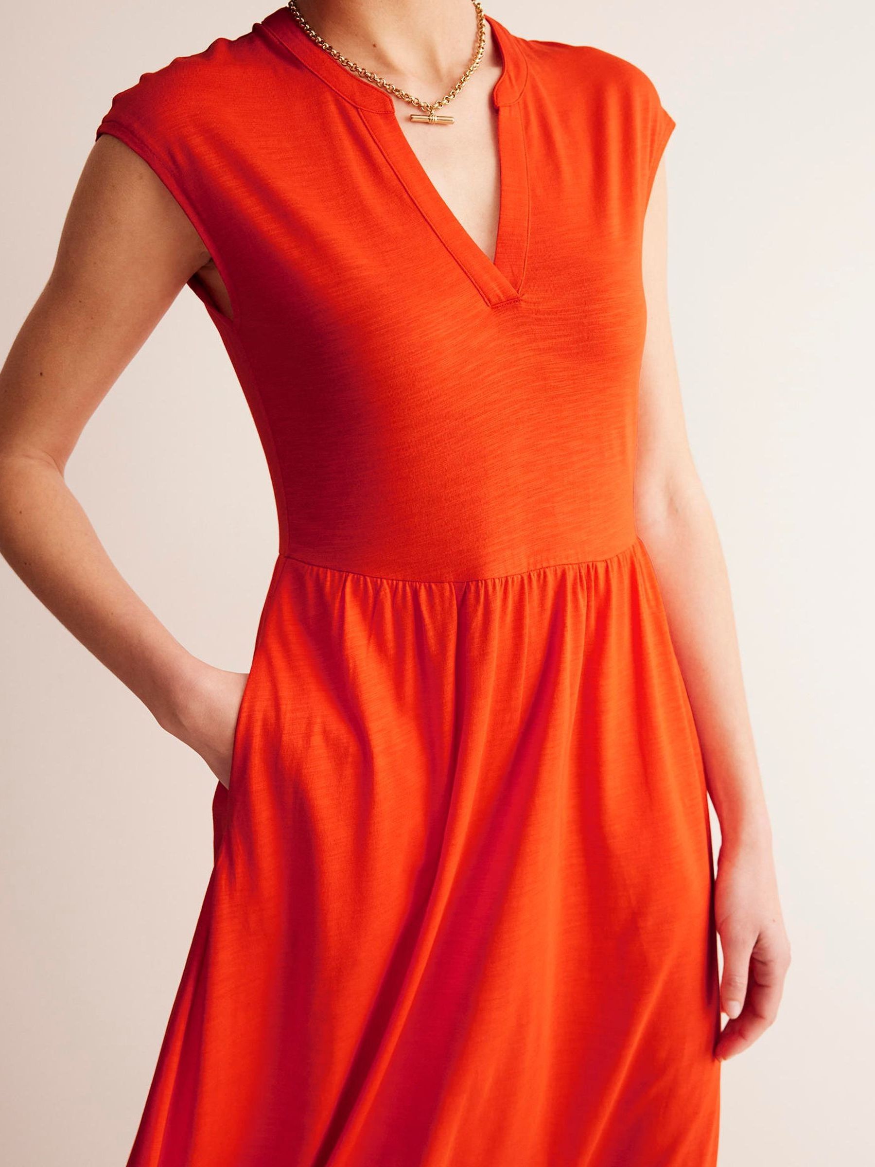 chloe notch jersey midi dress BODEN Chloe Notch Jersey Midi Dress