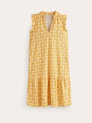 Boden Yellow Daisy Jersey Short Tier Dress - Image 5 of 5