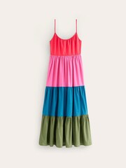 Boden Red Trapeze 100% Cotton Maxi Dress - Image 6 of 6