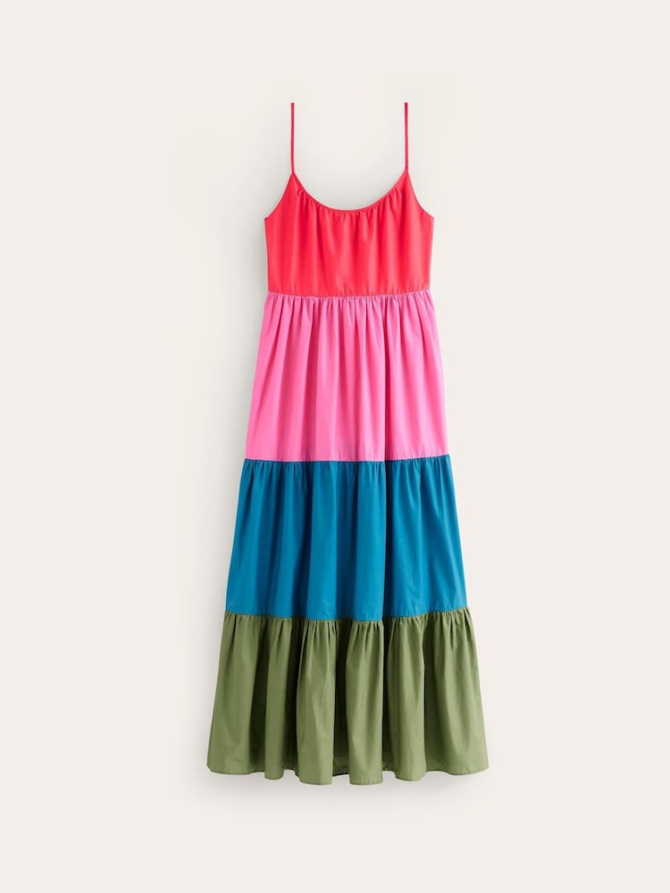 Boden Red Trapeze 100% Cotton Maxi Dress - Image 6 of 6 Boden Red Trapeze 100% Cotton Maxi Dress - Image 6 of 6