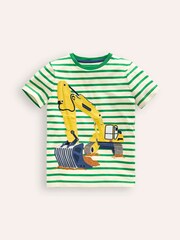 Boden Green Digger Big Appliqué Logo 100% Cotton T-Shirt - Image 1 of 3
