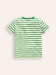 Boden Green Digger Big Appliqué Logo 100% Cotton T-Shirt - Image 2 of 3