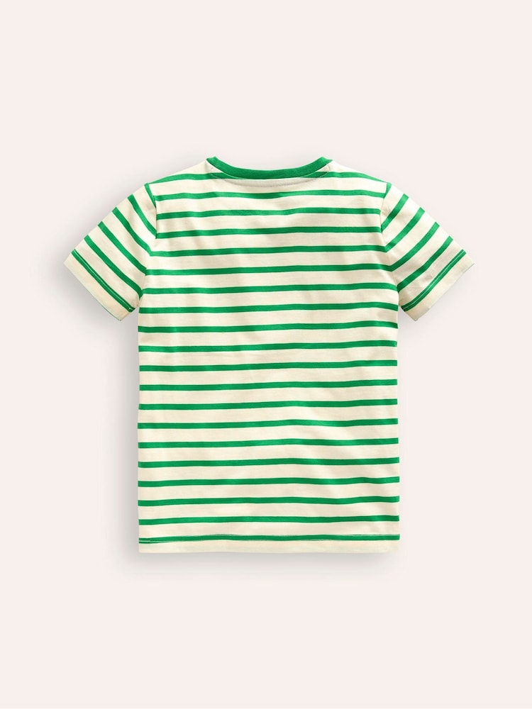 Boden Green Digger Big Appliqué Logo 100% Cotton T-Shirt - Image 2 of 3