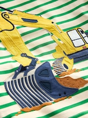 Boden Green Digger Big Appliqué Logo 100% Cotton T-Shirt - Image 3 of 3