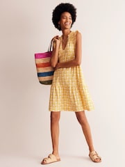 Boden Multi 100% Cotton Amy Sleeveless Shirt Dress - Image 4 of 6