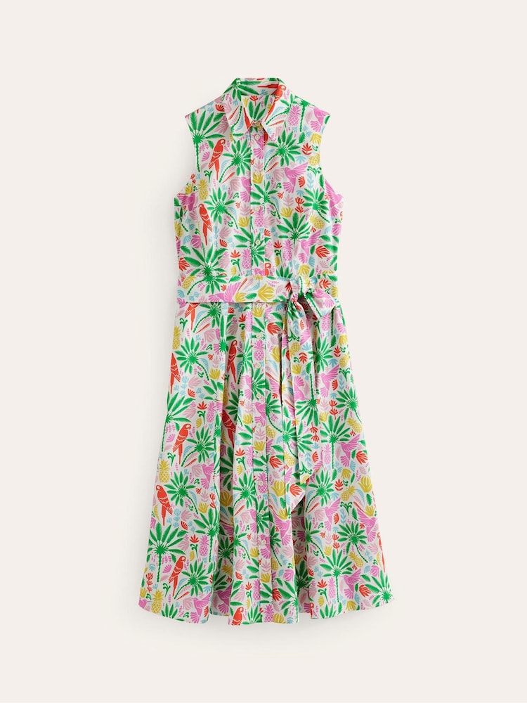 Boden Multi 100% Cotton Amy Sleeveless Shirt Dress - Image 6 of 6
