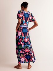 Boden Jersey-Maxikleid mit tropischen Flatterärmeln - Bild 5 von 6