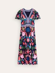 Boden Jersey-Maxikleid mit tropischen Flatterärmeln - Bild 6 von 6