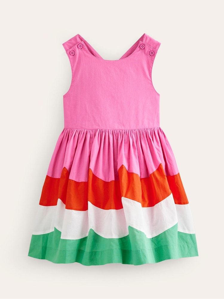 Boden Kleid mit überkreuzten Rückenträgern und Muschelsaum - Bild 2 von 4 Boden Kleid mit überkreuzten Rückenträgern und Muschelsaum - Bild 2 von 4