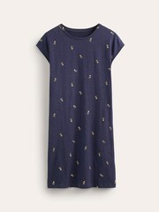 Marineblau - Boden Leah 100% Baumwoll-Jerseykleid - Bild 6 von 6