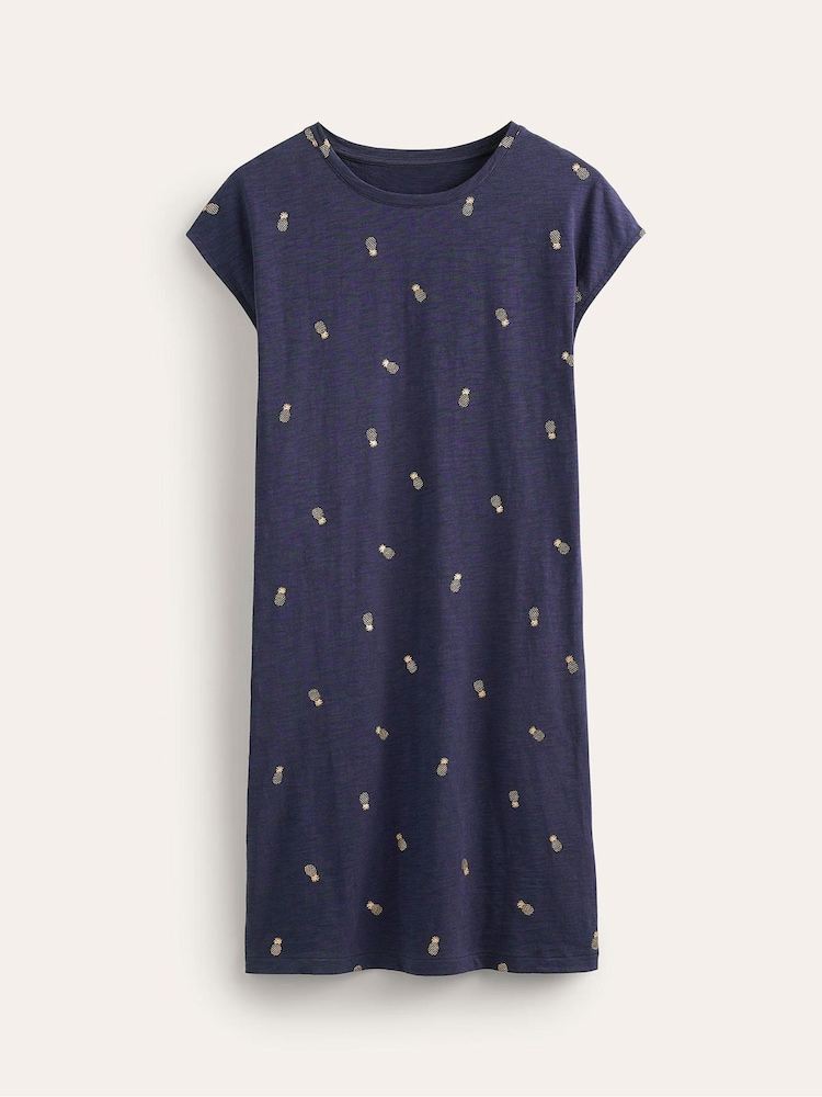 Marineblau - Boden Leah 100% Baumwoll-Jerseykleid - Bild 6 von 6