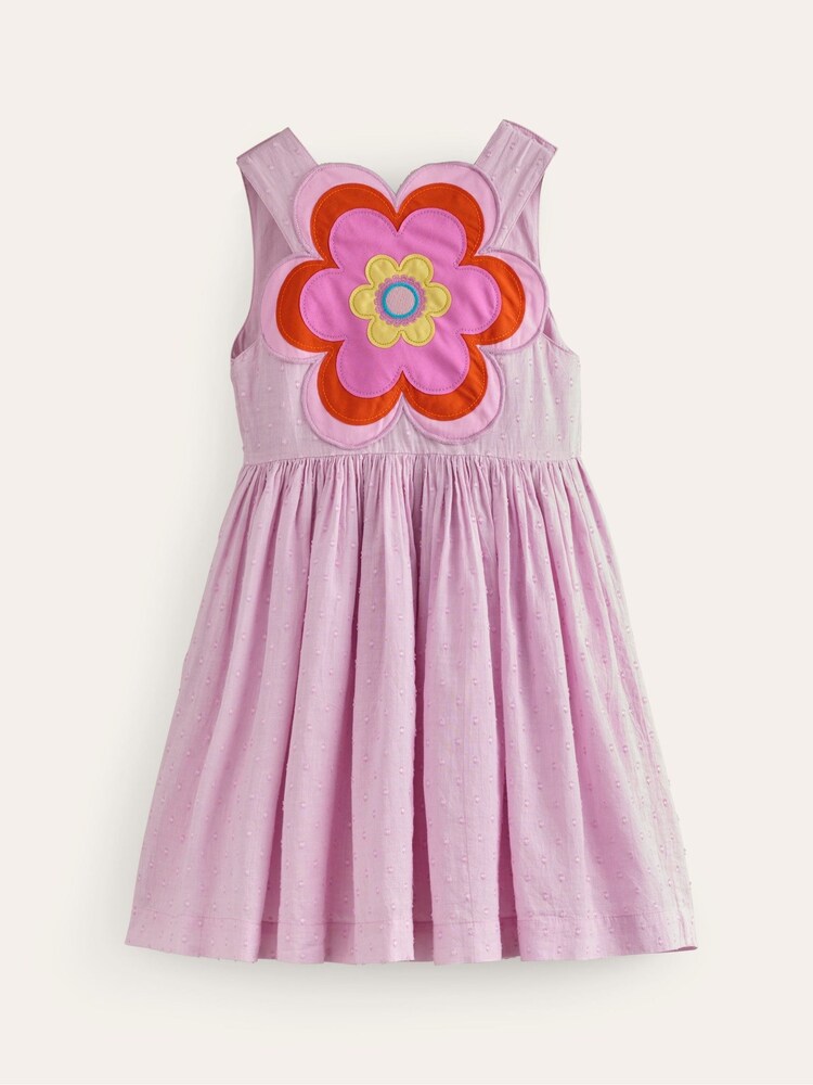 Boden Blumenapplikation 100% Baumwoll-Rückenkleid - Bild 1 von 3