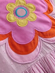 Boden Blumenapplikation 100% Baumwoll-Rückenkleid - Bild 3 von 3