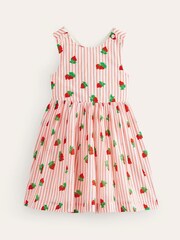 Boden Red Strawberry Cross-Back Dress - Image 2 of 4