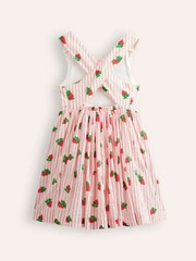 Boden Red Strawberry Cross-Back Dress - Image 3 of 4