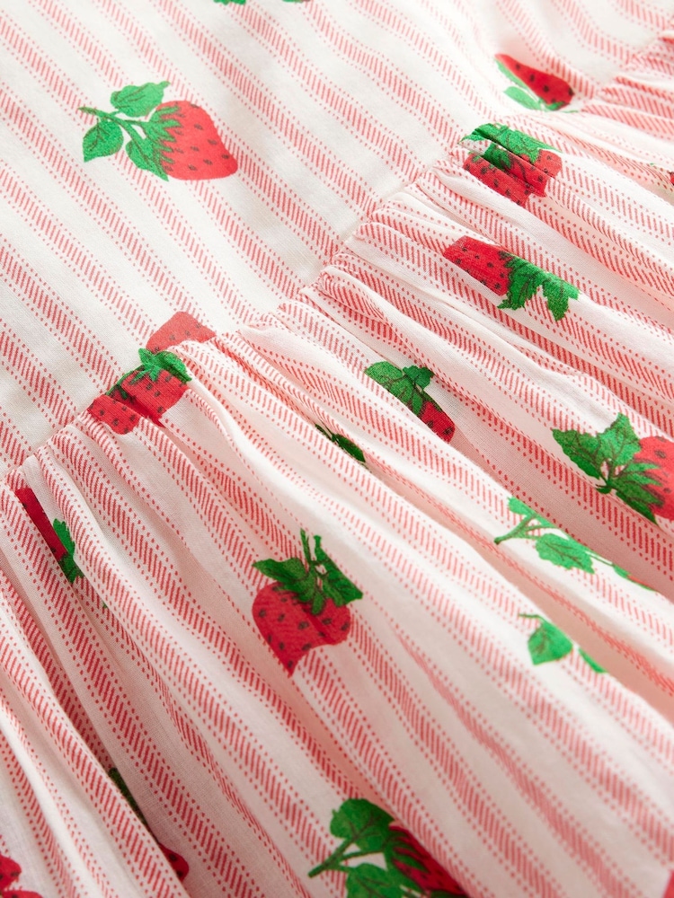 Boden Red Strawberry Cross-Back Dress - Image 4 of 4