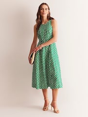 Boden Green Carla 100% Linen Midi Dress - Image 3 of 6