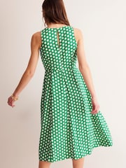 Boden Green Carla 100% Linen Midi Dress - Image 4 of 6