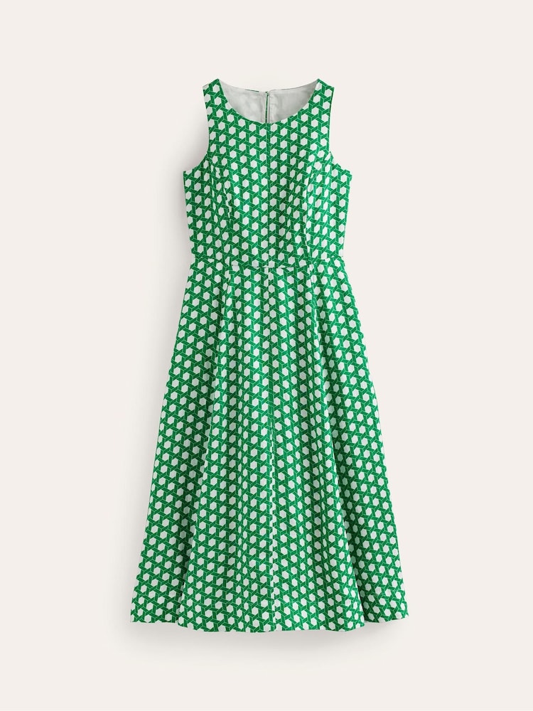 Boden Green Carla 100% Linen Midi Dress - Image 6 of 6