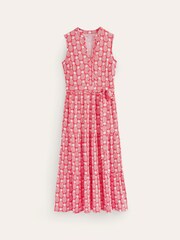 Boden Red/Tan Petite Naomi Notch Jersey Maxi Dress - Image 6 of 6
