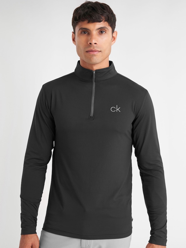 Calvin Klein Golf Newport Quarter Zip Black Base Layer - Image 1 of 8