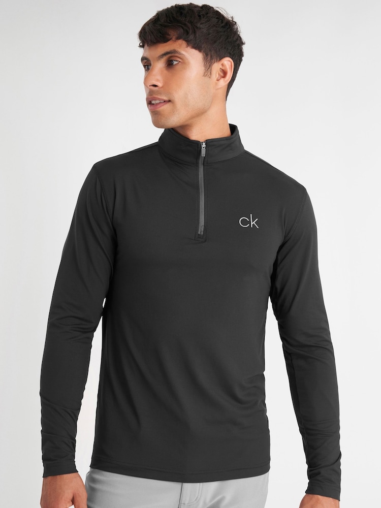 Calvin Klein Golf Newport Quarter Zip Black Base Layer - Image 4 of 8