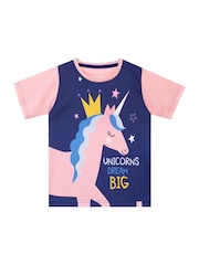 Harry Bear Blue Unicorn Dreams Short Pyjamas - Image 2 of 5
