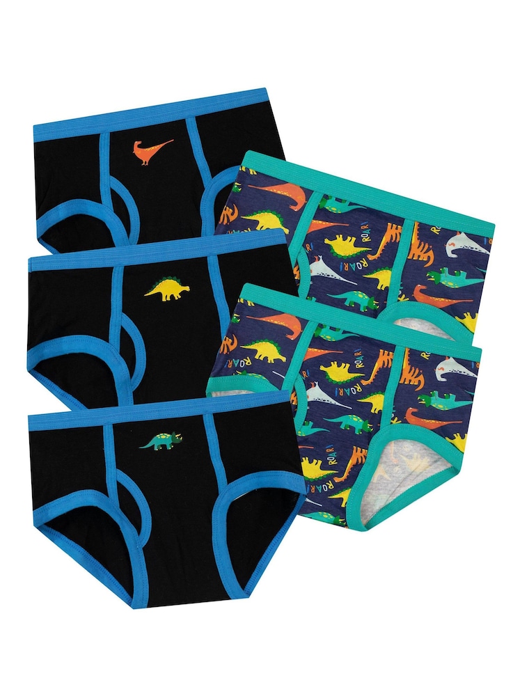 Harry Bear – Unterwäsche mit Dinosaurier-Motiv aus 100 % Baumwolle im 5er-Pack - Bild 1 von 5