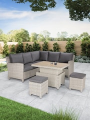 Kettler White Wash Palma Garden Mini Corner Sofa Set - Image 1 of 4