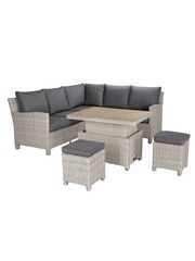 Kettler White Wash Palma Garden Mini Corner Sofa Set - Image 3 of 4