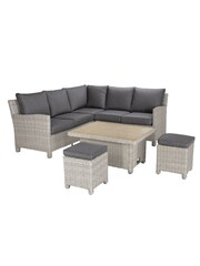 Kettler White Wash Palma Garden Mini Corner Sofa Set - Image 4 of 4