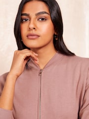 Friends Like These Pink Long Sleeve Zip Front Bomber Jacket - Image 3 of 4