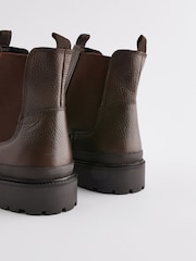 Dunkelbraun - Chelsea-Stiefel mit Profilsohle - Bild 3 von 6