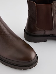Dunkelbraun - Chelsea-Stiefel mit Profilsohle - Bild 5 von 6