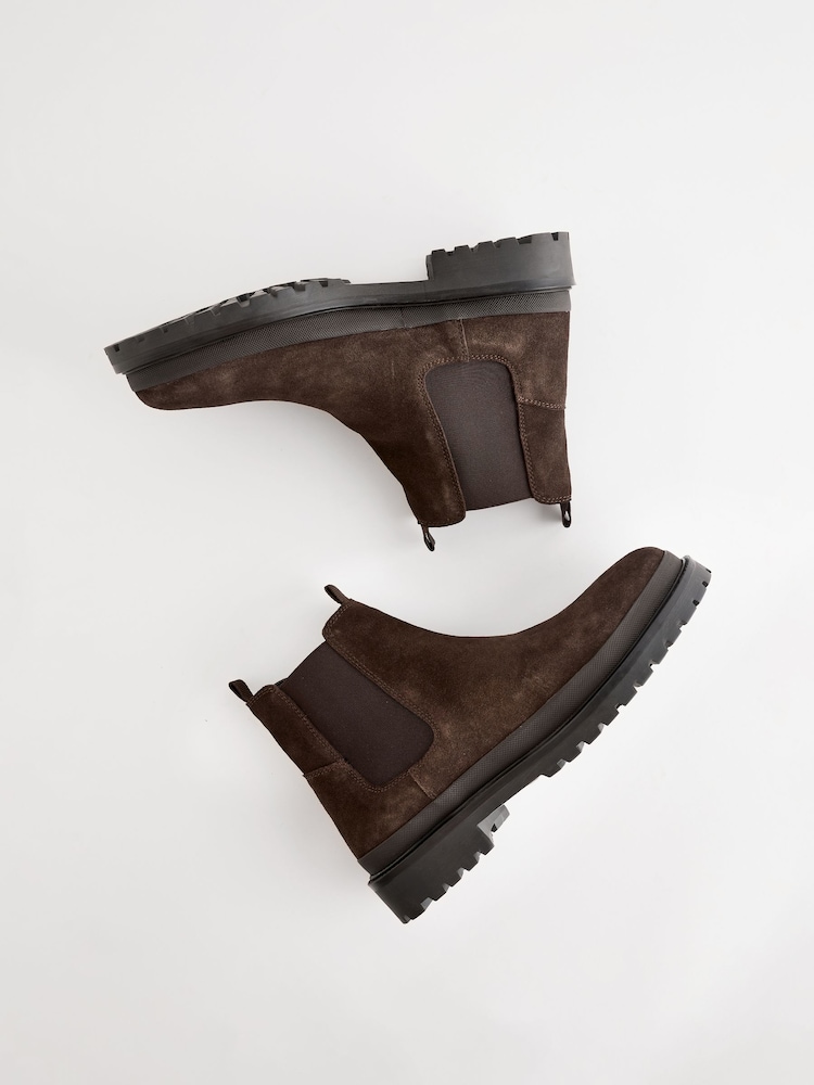 Brown Cleated Chelsea Boots - Image 7 of 7