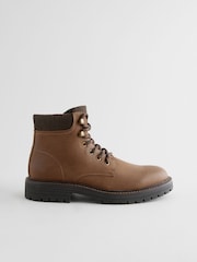 Brown Lace Up Boots - Image 1 of 6